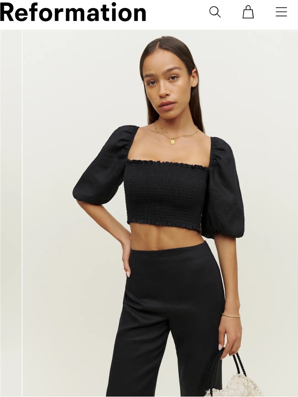 Reformation Scarlett Linen Two Piece